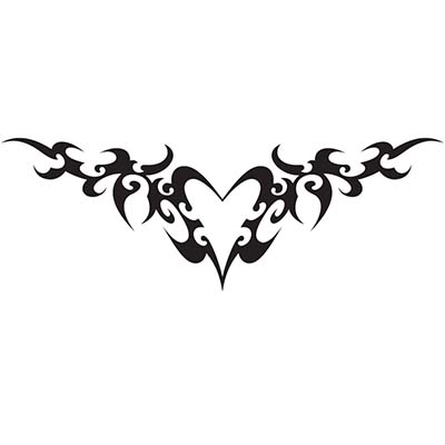 Lower back heart tribal Design Water Transfer Temporary Tattoo(fake Tattoo) Stickers NO.11296